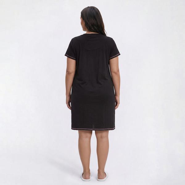 Plus Size Rene Rofe(R) Short Sleeve Purr-Fect Together Nightshirt alternate view